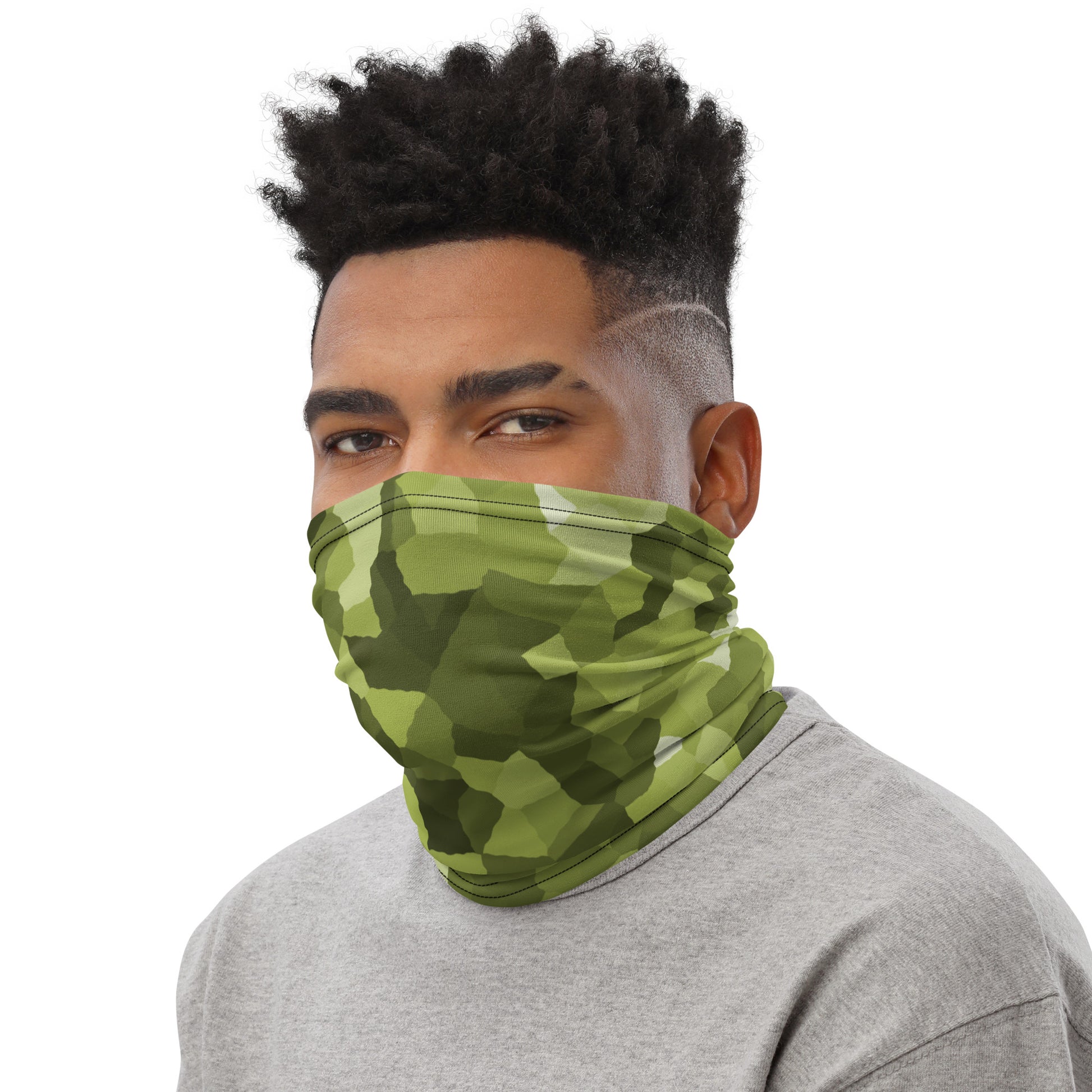 Green Camouflage Men's Rash Guard Neck Gaiter - Actious