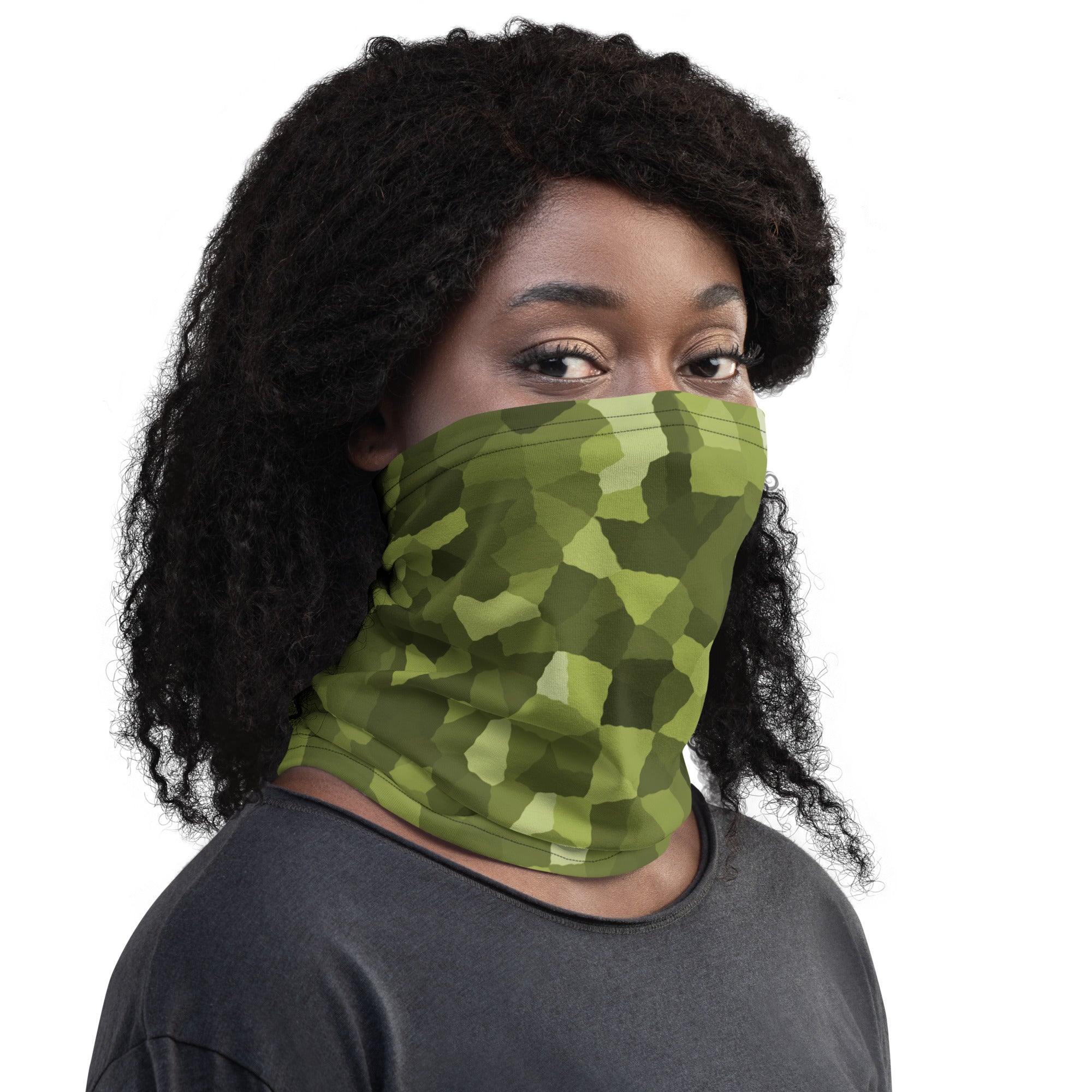 Green Camouflage Men's Rash Guard Neck Gaiter - Actious