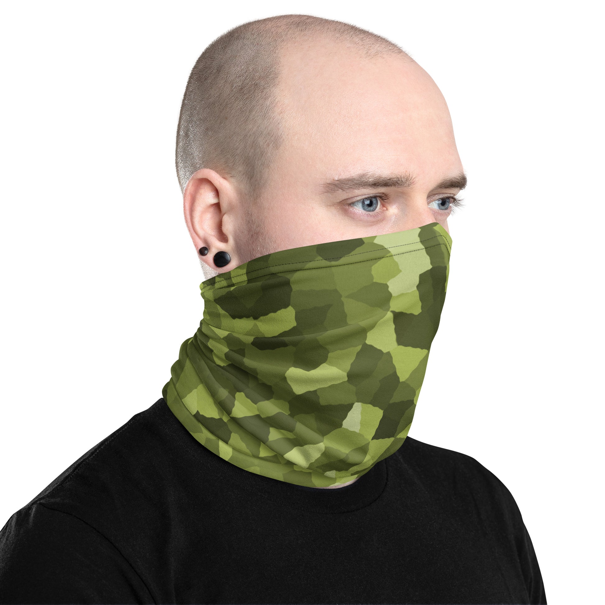 Green Camouflage Men's Rash Guard Neck Gaiter - Actious