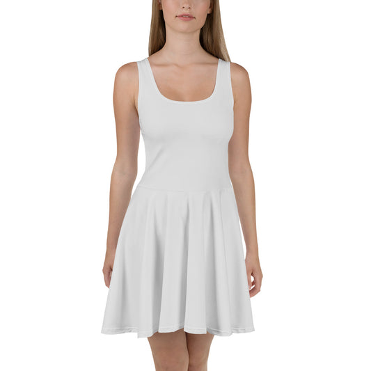 White Women Skater Dress - Actious