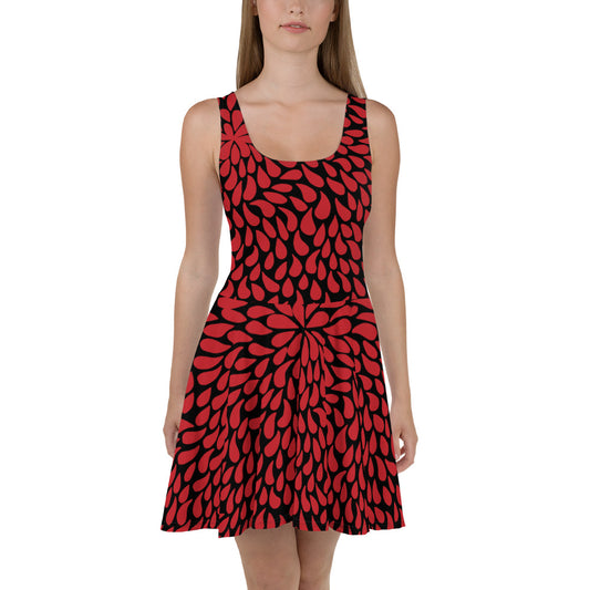 Red and Black Skater Dress - Actious