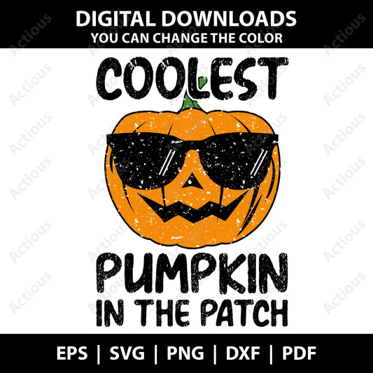 Coolest Pumpkin in the patch. Svg, halloween svg - Actious