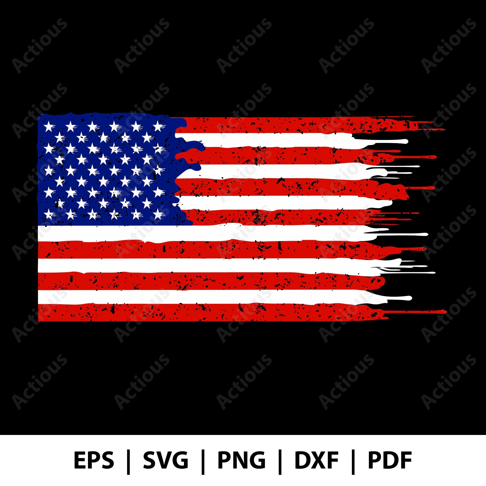 Distressed American Flag SVG, 4th of July SVG, Digital file for Cut file, Cricut & Silhouette