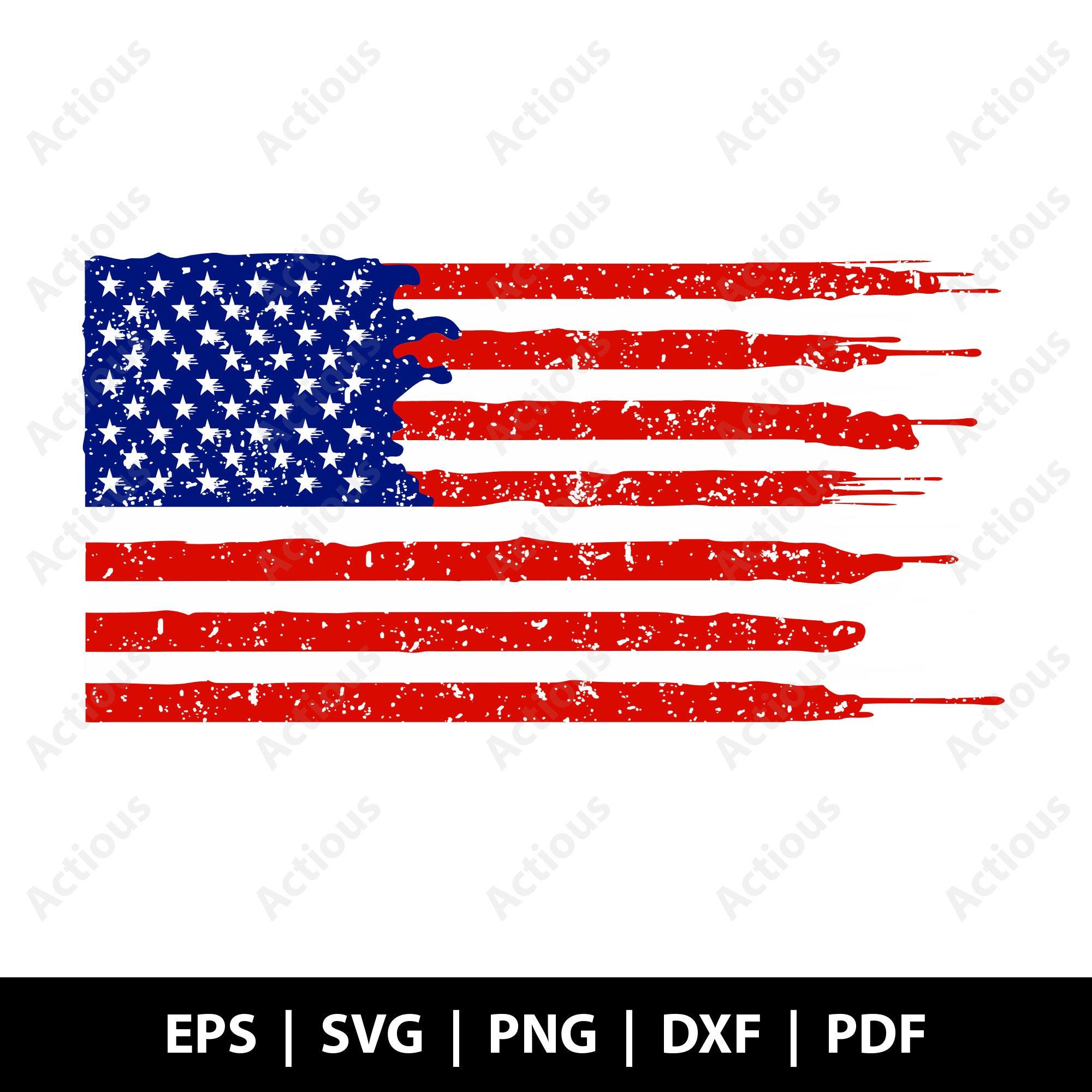 Distressed American Flag SVG, 4th of July SVG, Digital file for Cut file, Cricut & Silhouette