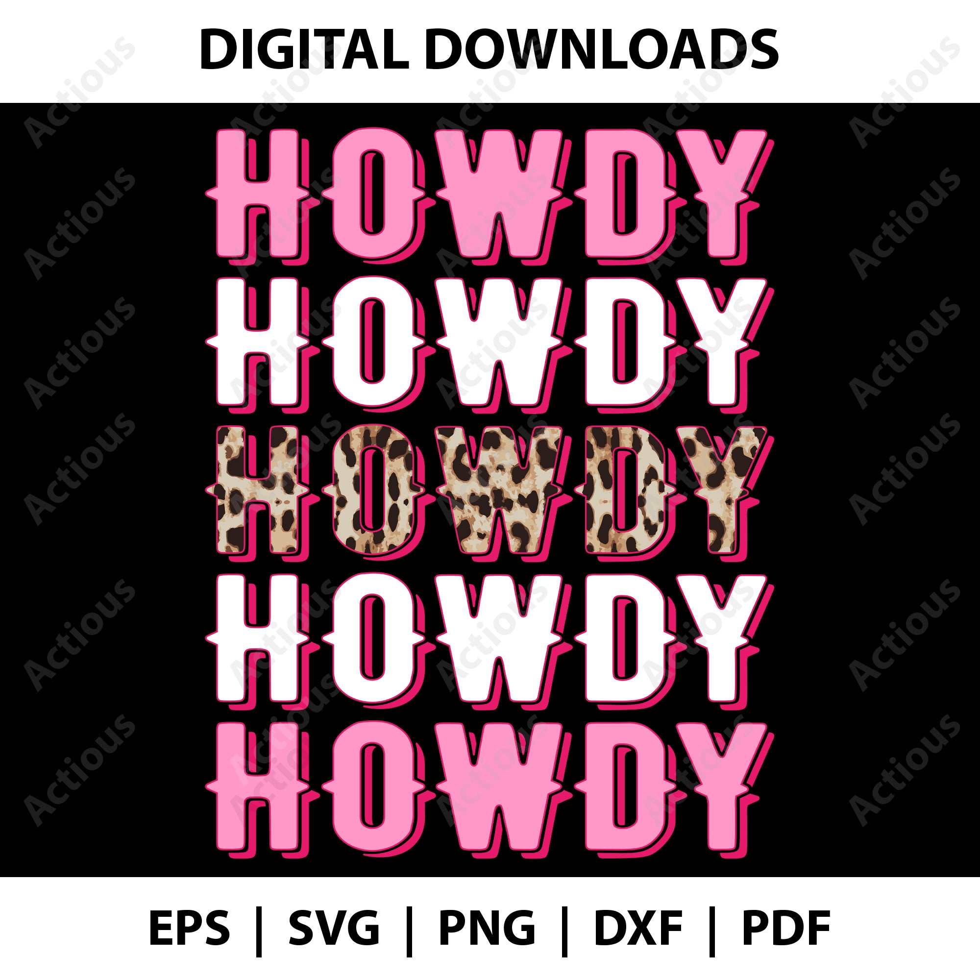 Howdy leopard print Svg, Texas Svg, Digital file for Cut file, Cricut & Silhouette