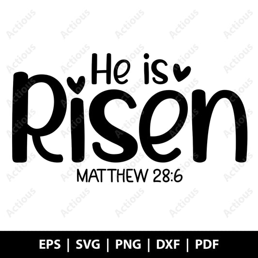 He is Risen Svg, Bible quotes svg, Digital file for Cut file, Cricut & Silhouette