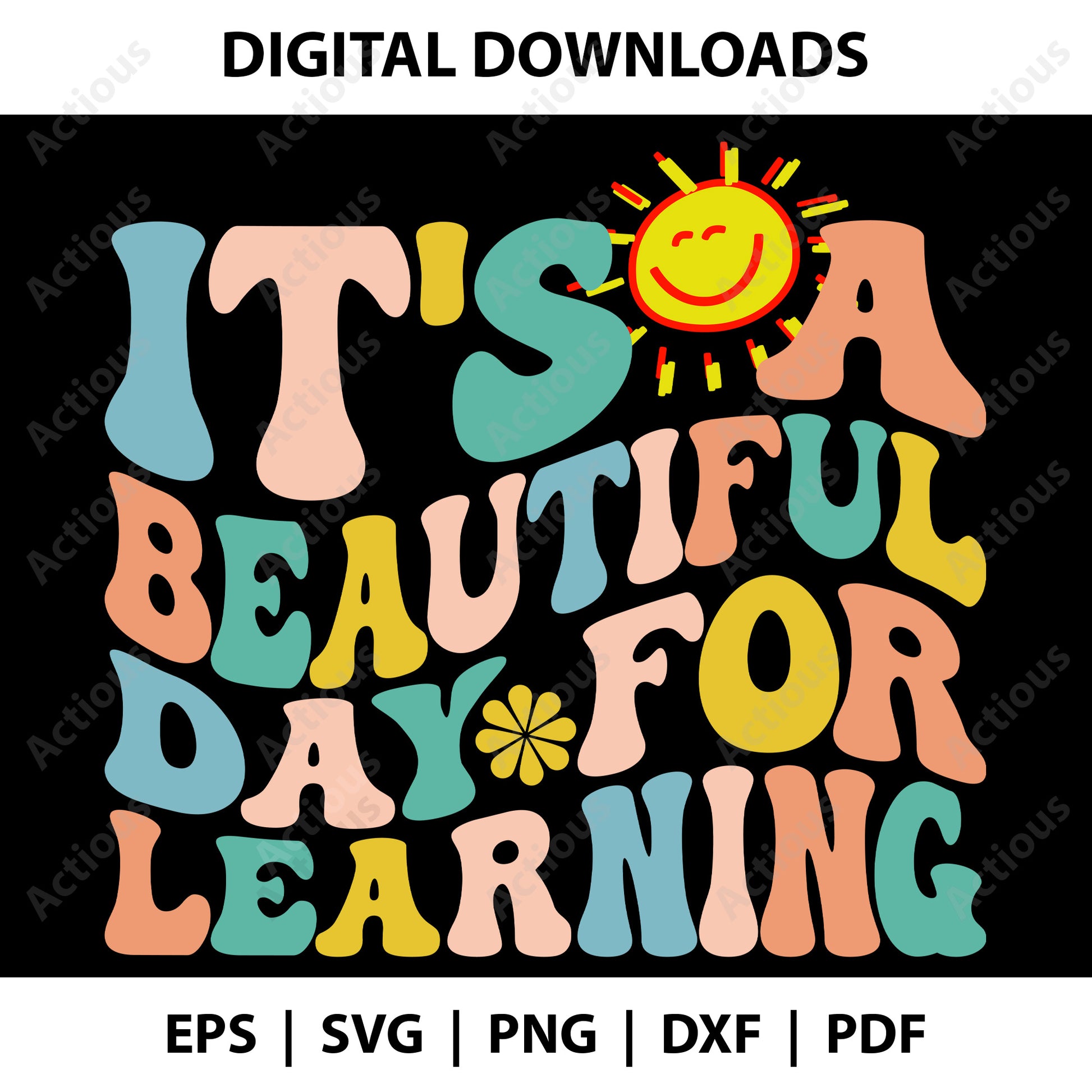 It's a beautiful day for Learning Svg, School svg, Digital file for Cut file, Cricut & Silhouette