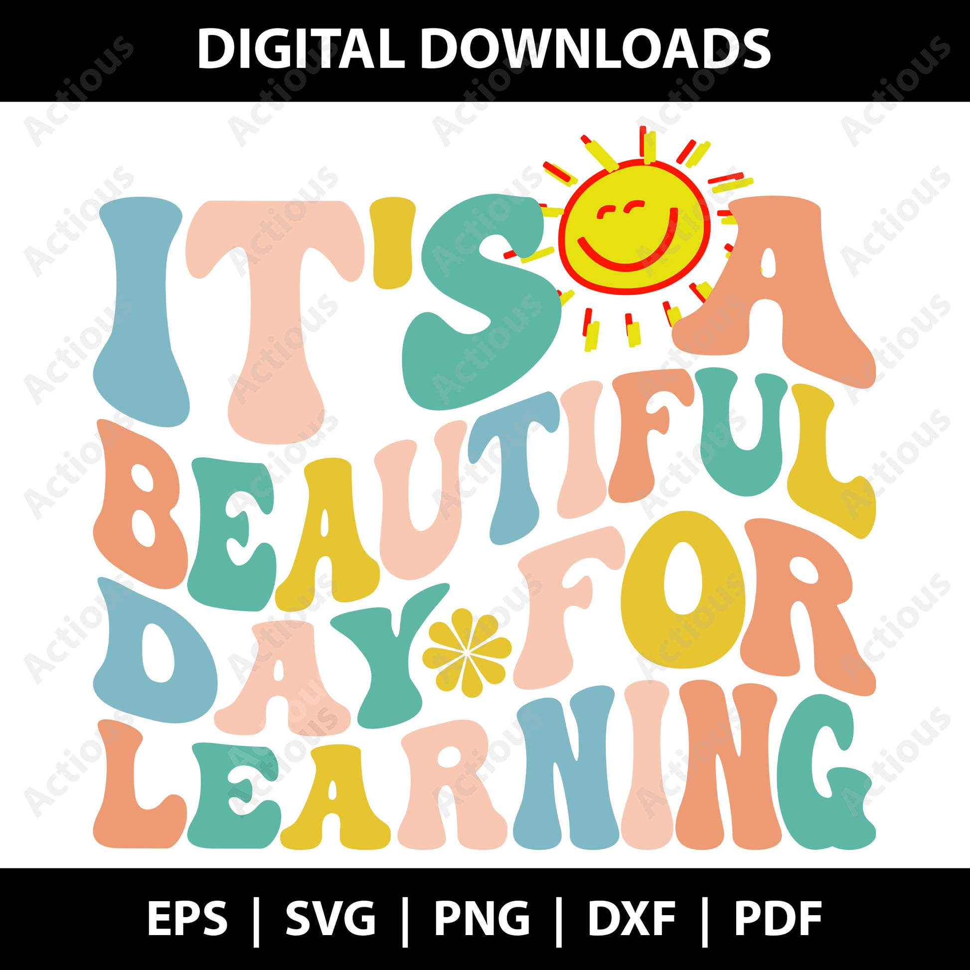 It's a beautiful day for Learning Svg, School svg, Digital file for Cut file, Cricut & Silhouette