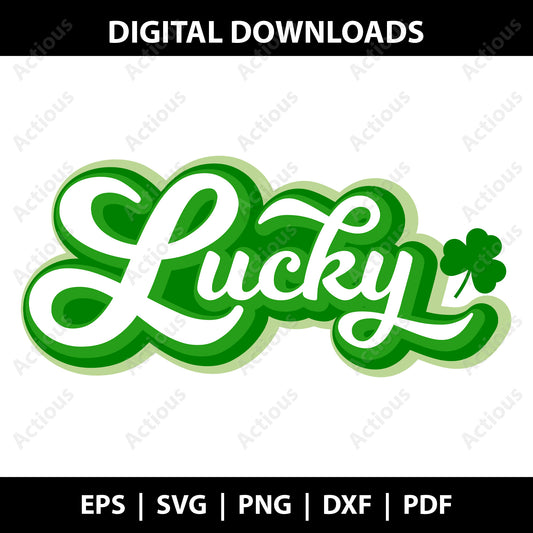 ST. Patrick Lucky retro Svg, ST. Patrick's day Svg