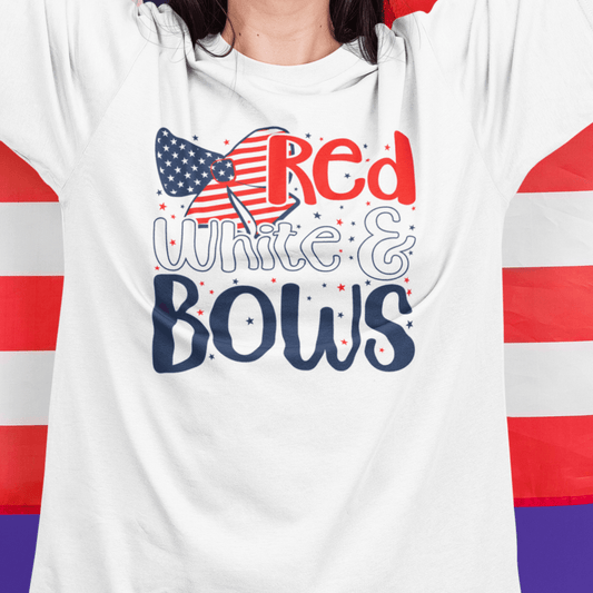 Red white and bows svg