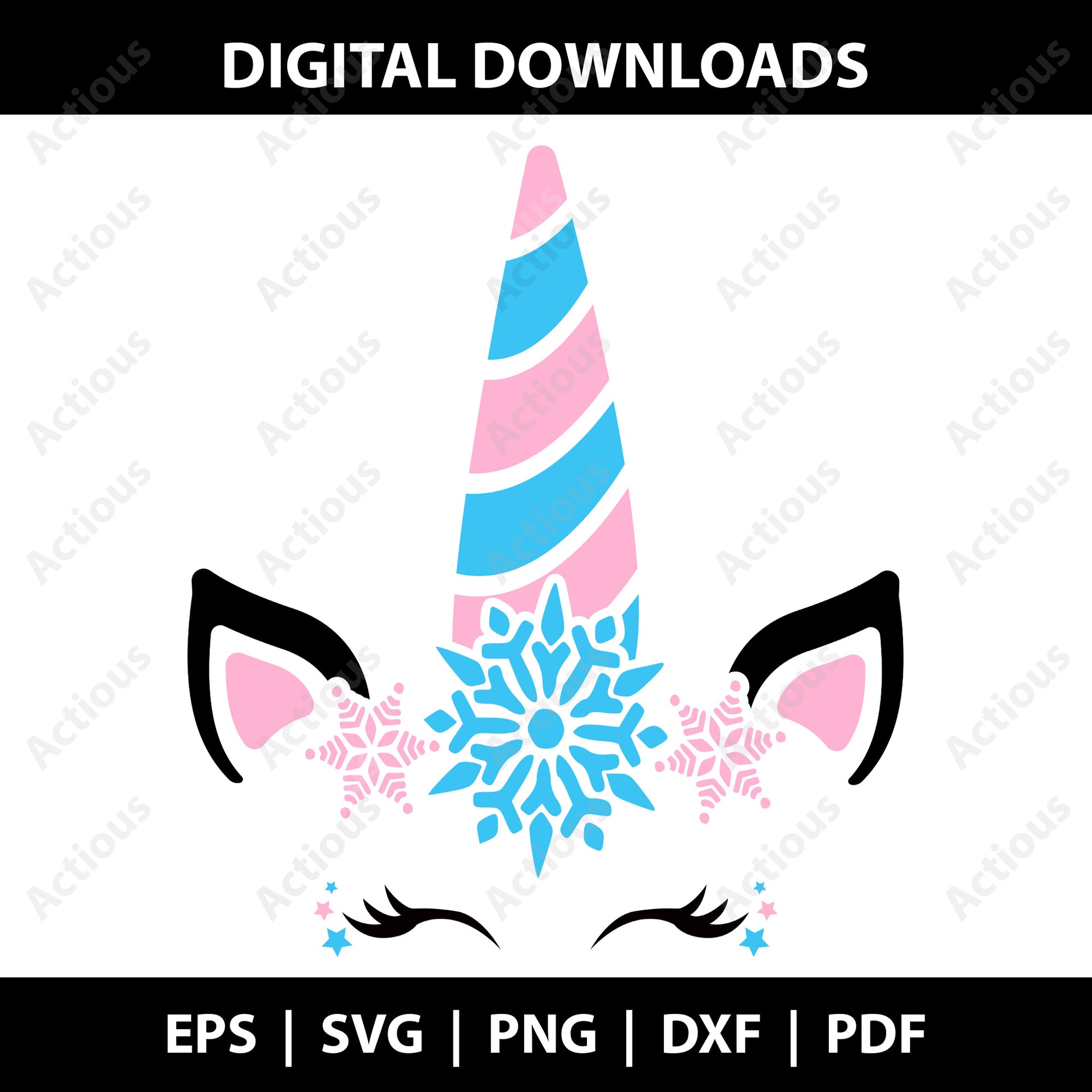 Snowflake Unicorn Svg, Christmas svg