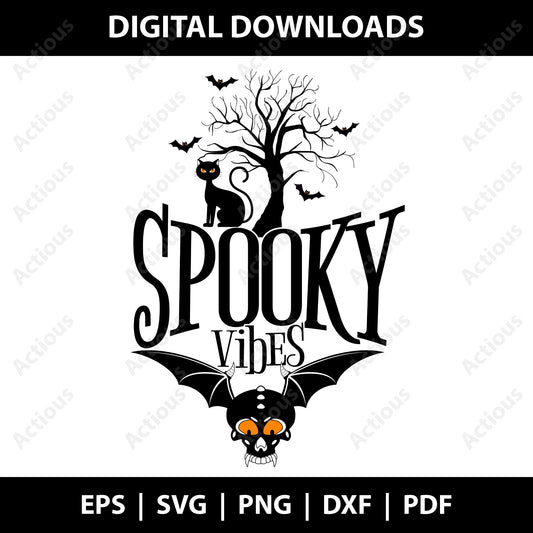 Spooky Vibes Svg, Halloween svg