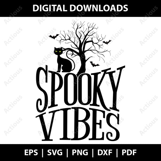 Spooky Vibes Svg, Halloween svg