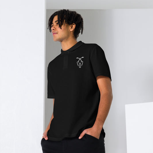 Bike Outline design Unisex pique polo t-shirt