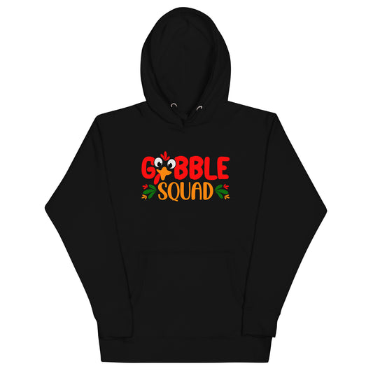 Gobble Squad Turkey Face Thanksgiving Unisex Hoodie