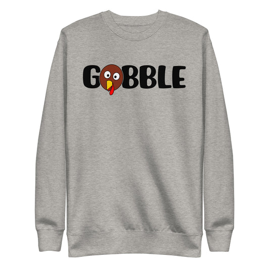 Gobble Turkey Face Thanksgiving Unisex Premium Sweatshirt - Actious