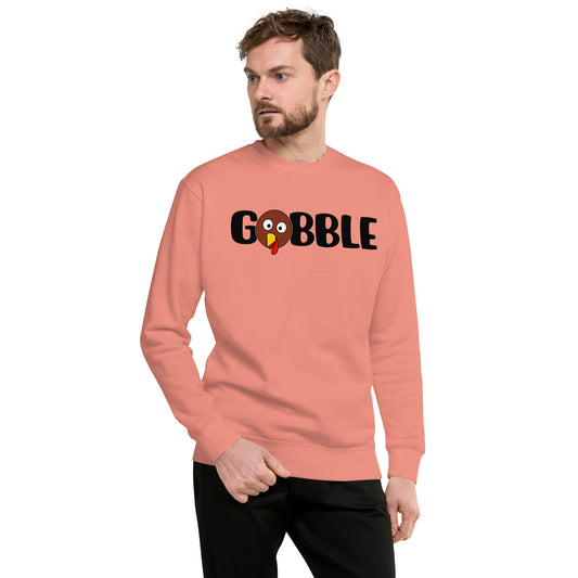 Gobble Turkey Face Thanksgiving Unisex Premium Sweatshirt