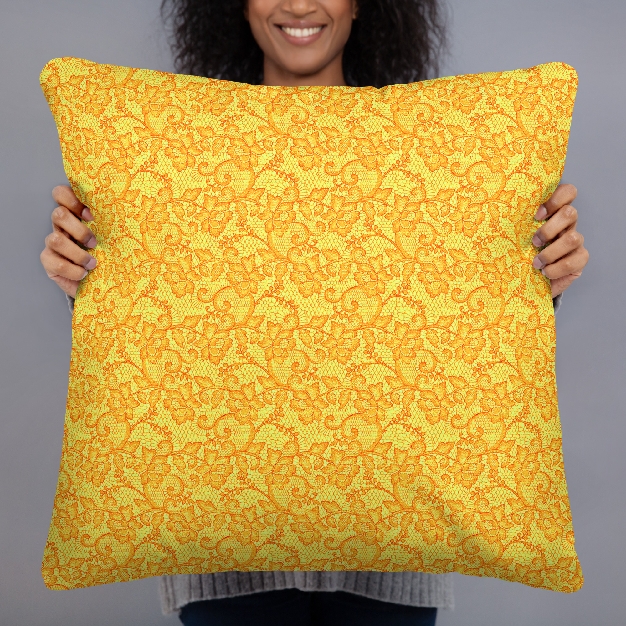 Floral pattern design Print Basic Pillow