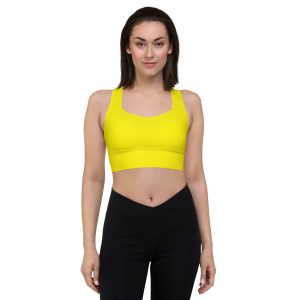 Yellow color Longline Sports Bra