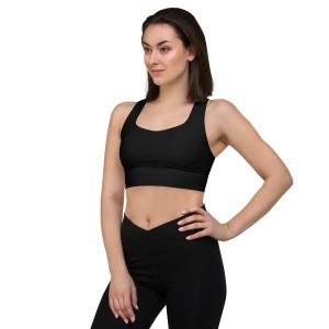 Black Longline Sports Bra