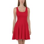 Red Skater Dress,plain red dress,plain red skater dress,skater style dress,urban outfitters,party outfit,solid red skater dress