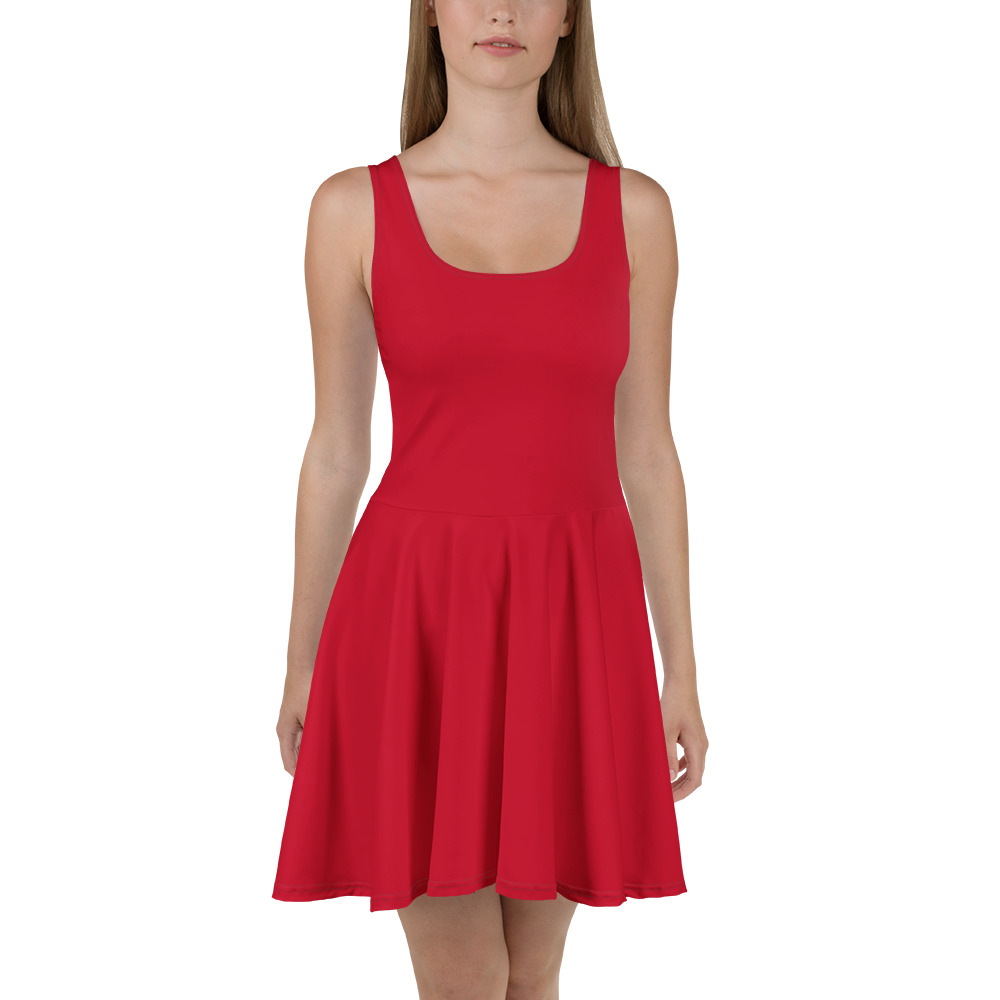 Red Skater Dress,plain red dress,plain red skater dress,skater style dress,urban outfitters,party outfit,solid red skater dress