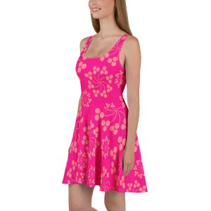 Pink floral design All over print Skater Dress