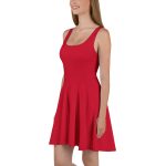 Red Skater Dress,plain red dress,plain red skater dress,skater style dress,urban outfitters,party outfit,solid red skater dress