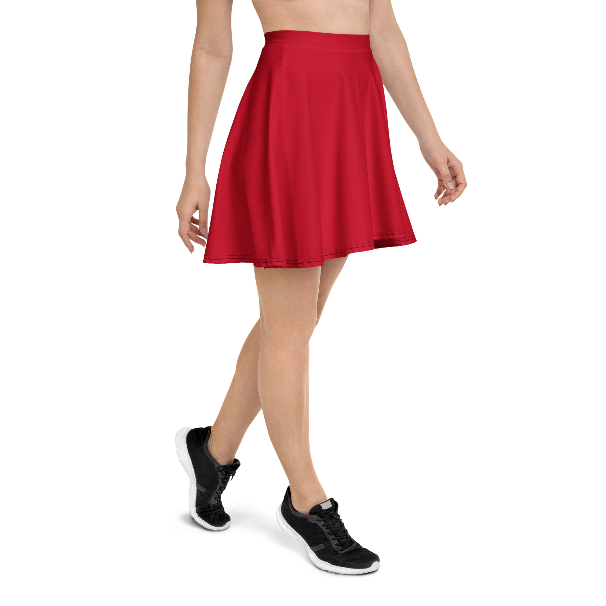 Red All over print Skater Skirt for women
