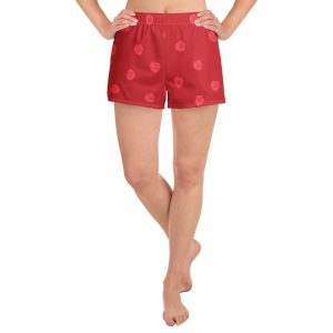 Red floral All over print Unisex Athletic Shorts