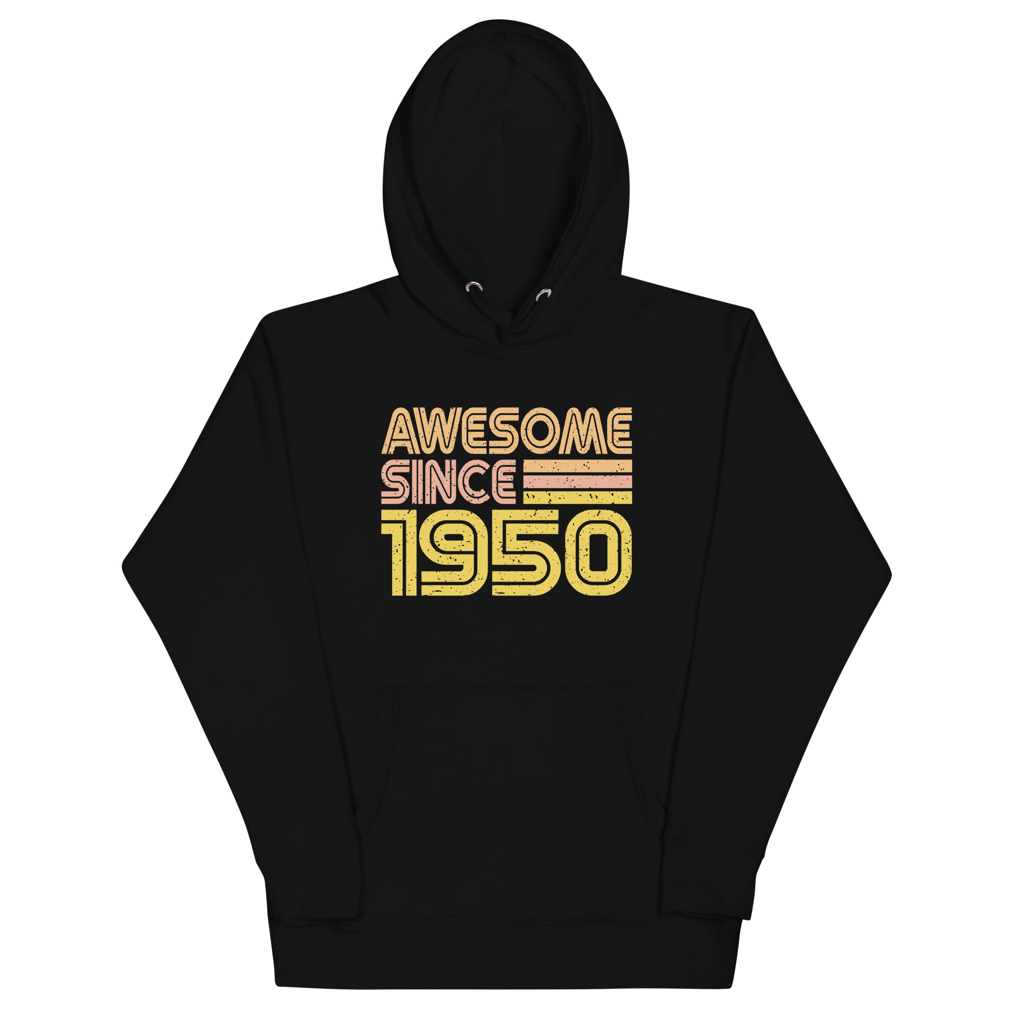 Awesome since 1950 text printed, Birth year Unisex Hoodie