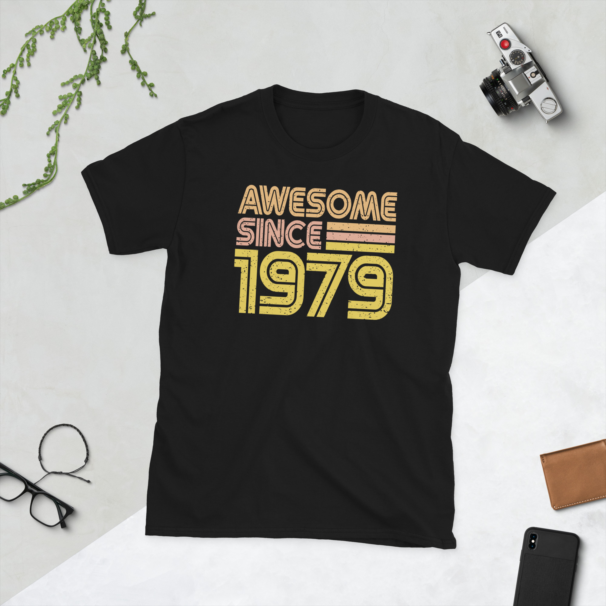 Awesome since 1979, Birth year, Short-Sleeve Unisex T-Shirt