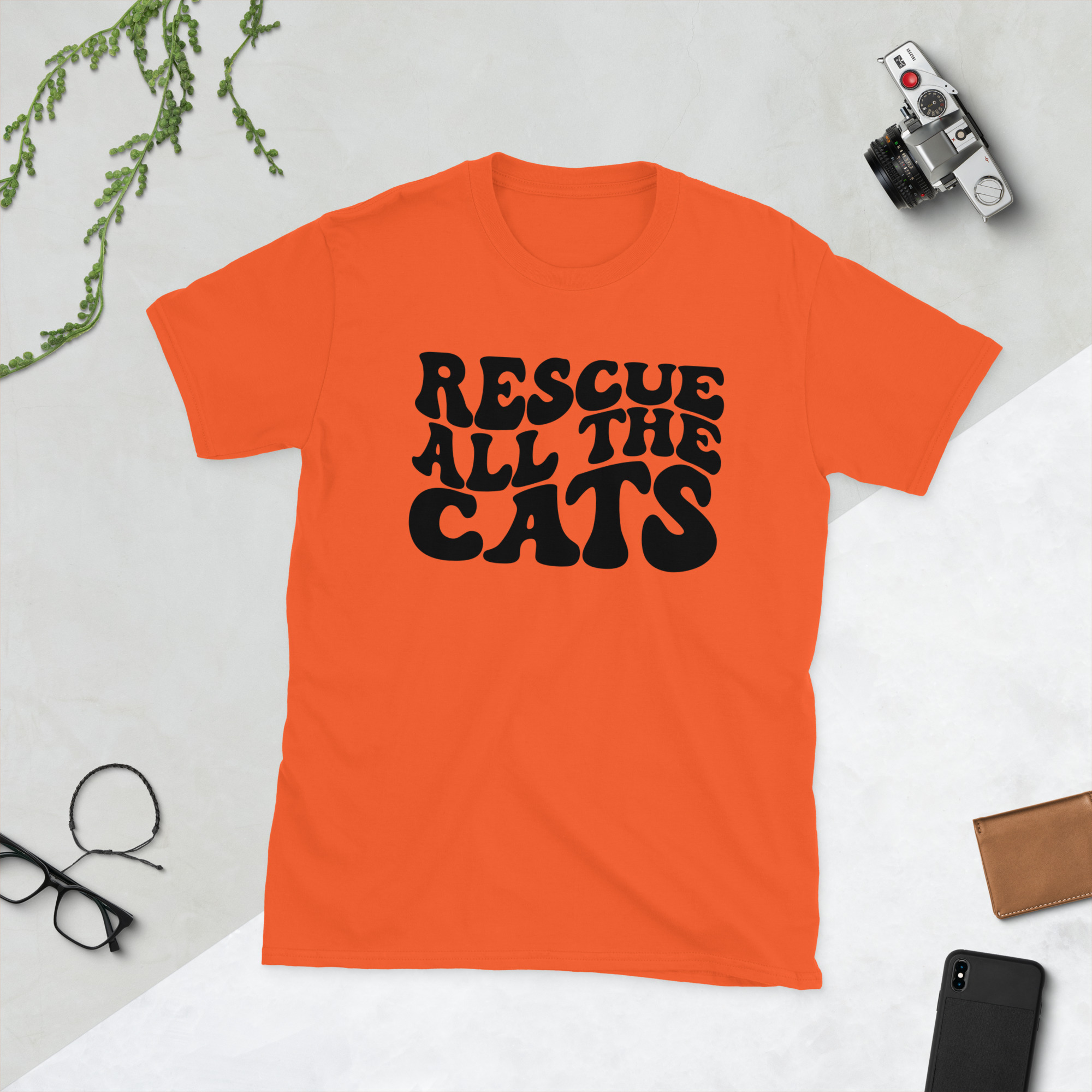 Rescue all the Cats, cat lover short-sleeve Unisex T-Shirt