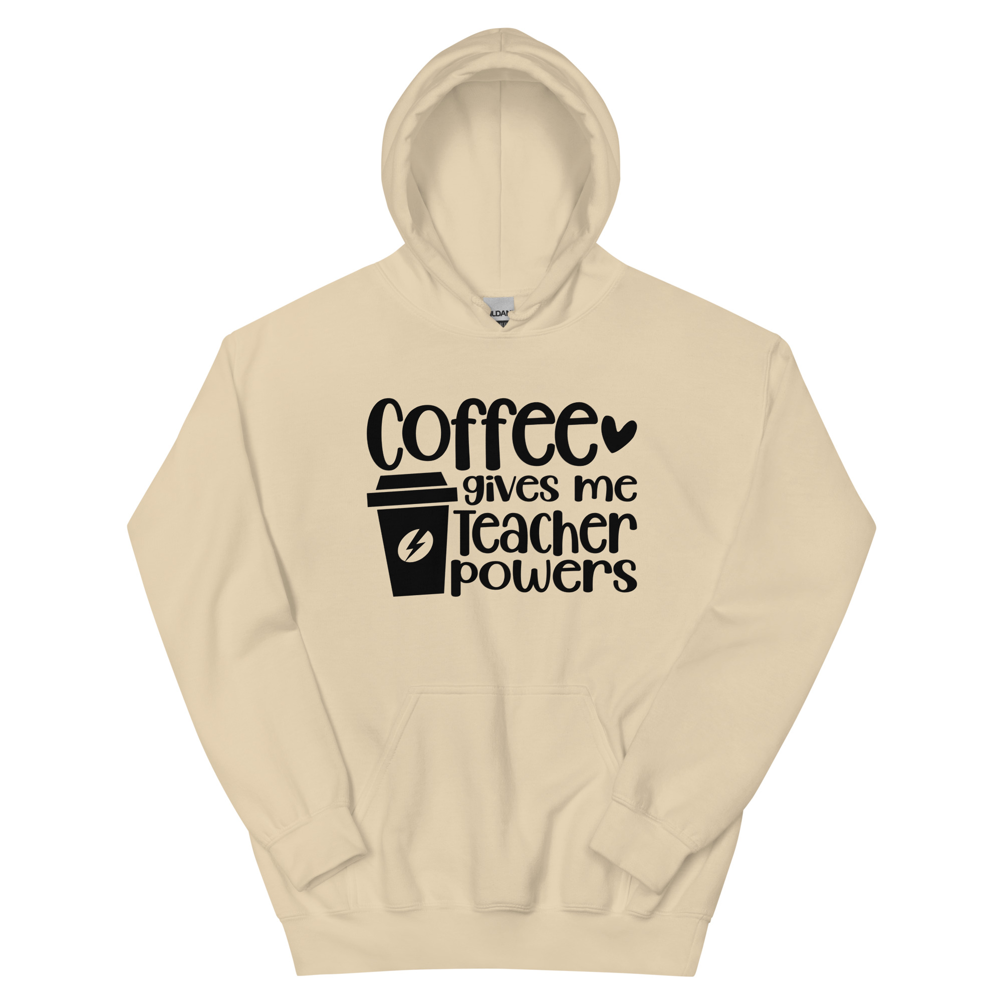 Coffee gives me teacher’s power, Coffee lover Unisex Hoodie