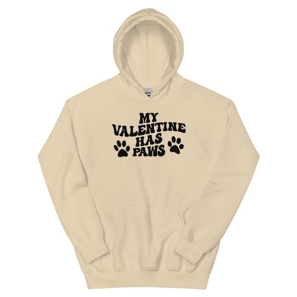 My Valentine has Paws, Valentine day Unisex Hoodie