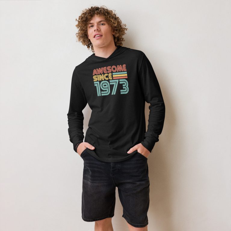 Awesome since 1973 | Unisex long sleeve hoodie