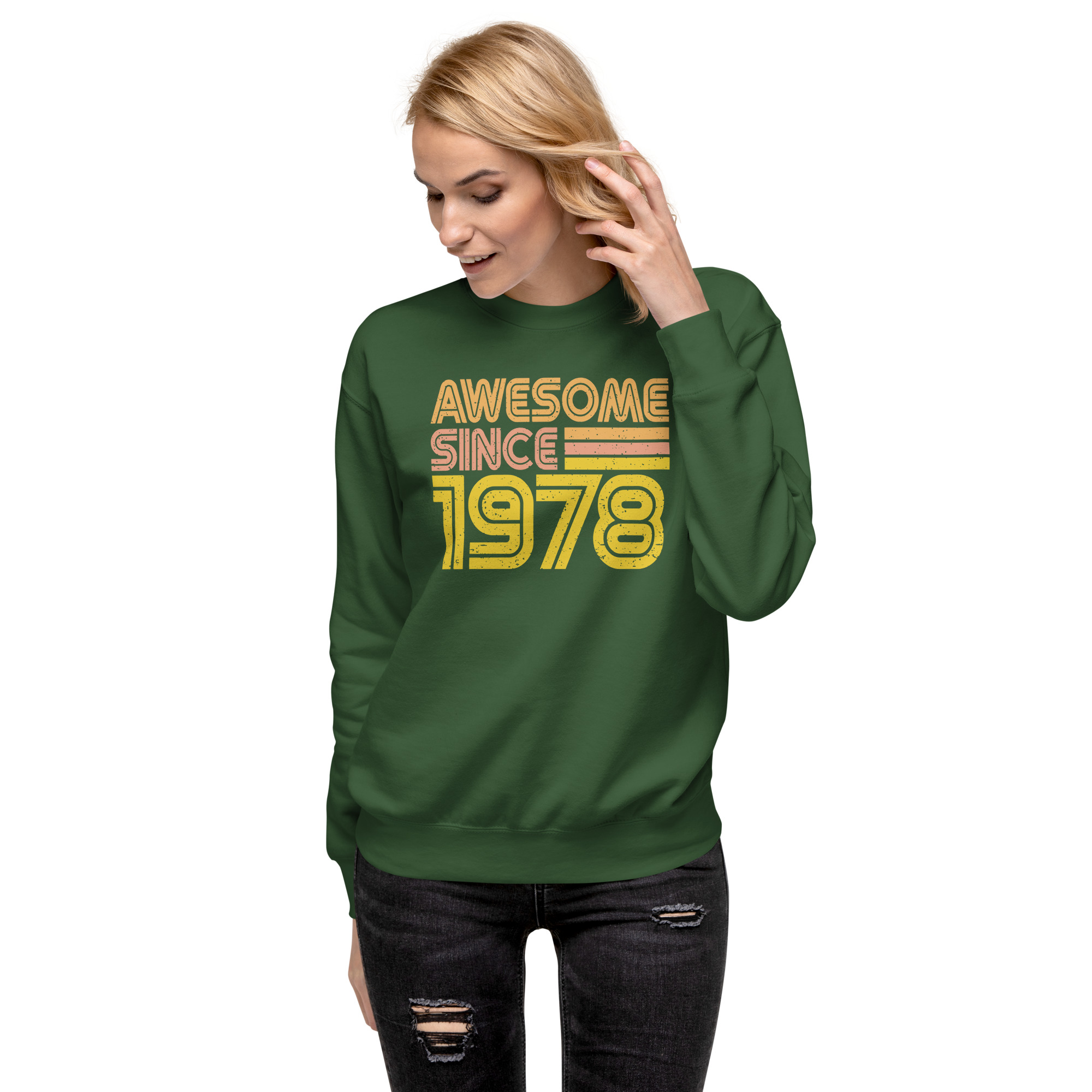 Awesome since 1978, Birth year Unisex Premium Sweatshirt