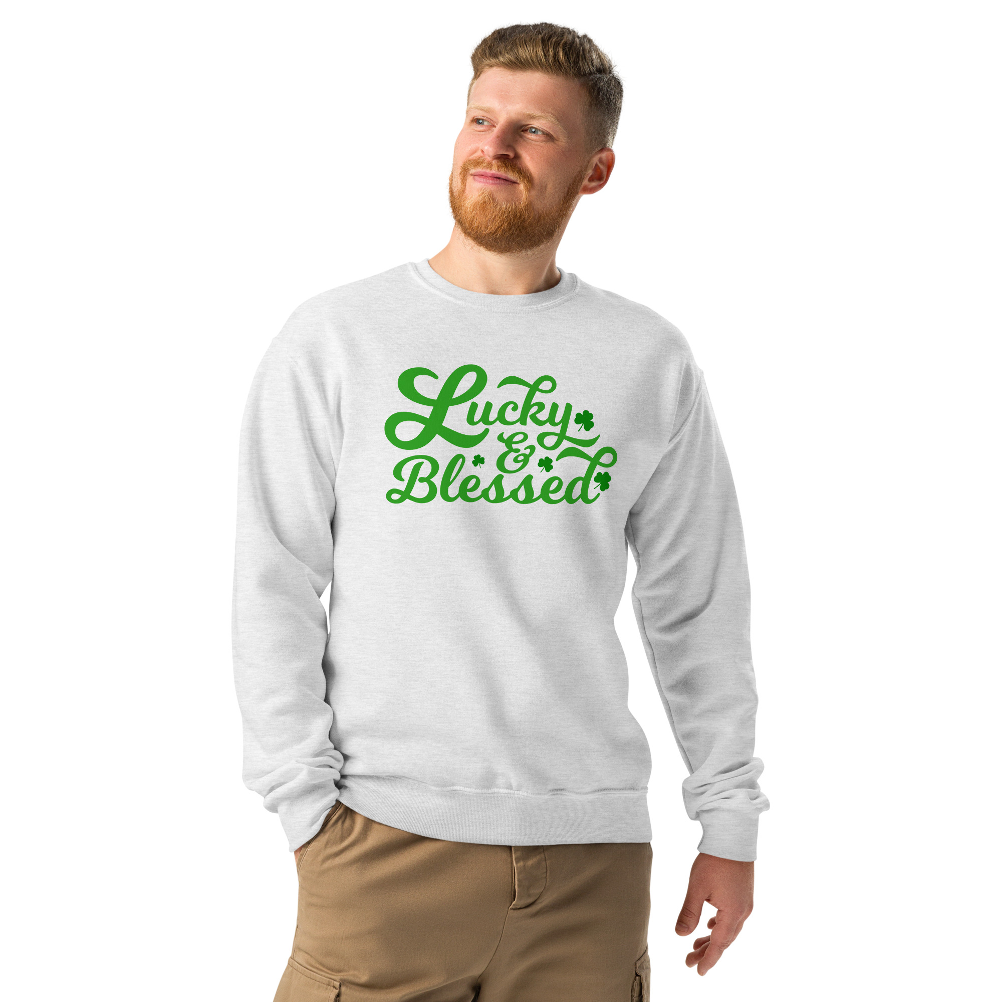 Lucky and blessed,St Patrick's Day Crew neck sweatshirt,Shamrock,st patricks day outfit,st patricks day shirts,happy st patricks day,Chillin’ with my gnomies,Shamrockin’ with my gnomies,Let the Shenanigans Begin,Shenanigans with my gnomies,Love Heart clover,Not Lucky just blessed,Unicorn clover face,Shenanigans coordinator,0% Irish 100% drunk,Cheers and F*ckers,Irish and gaming,I’m the drunkest,Leopard print clover,Let’s get lucked up