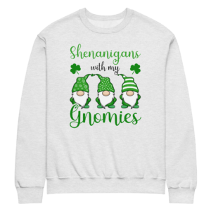 shenanigans with my gnomies,, st. patrick's day crew neck sweatshirt