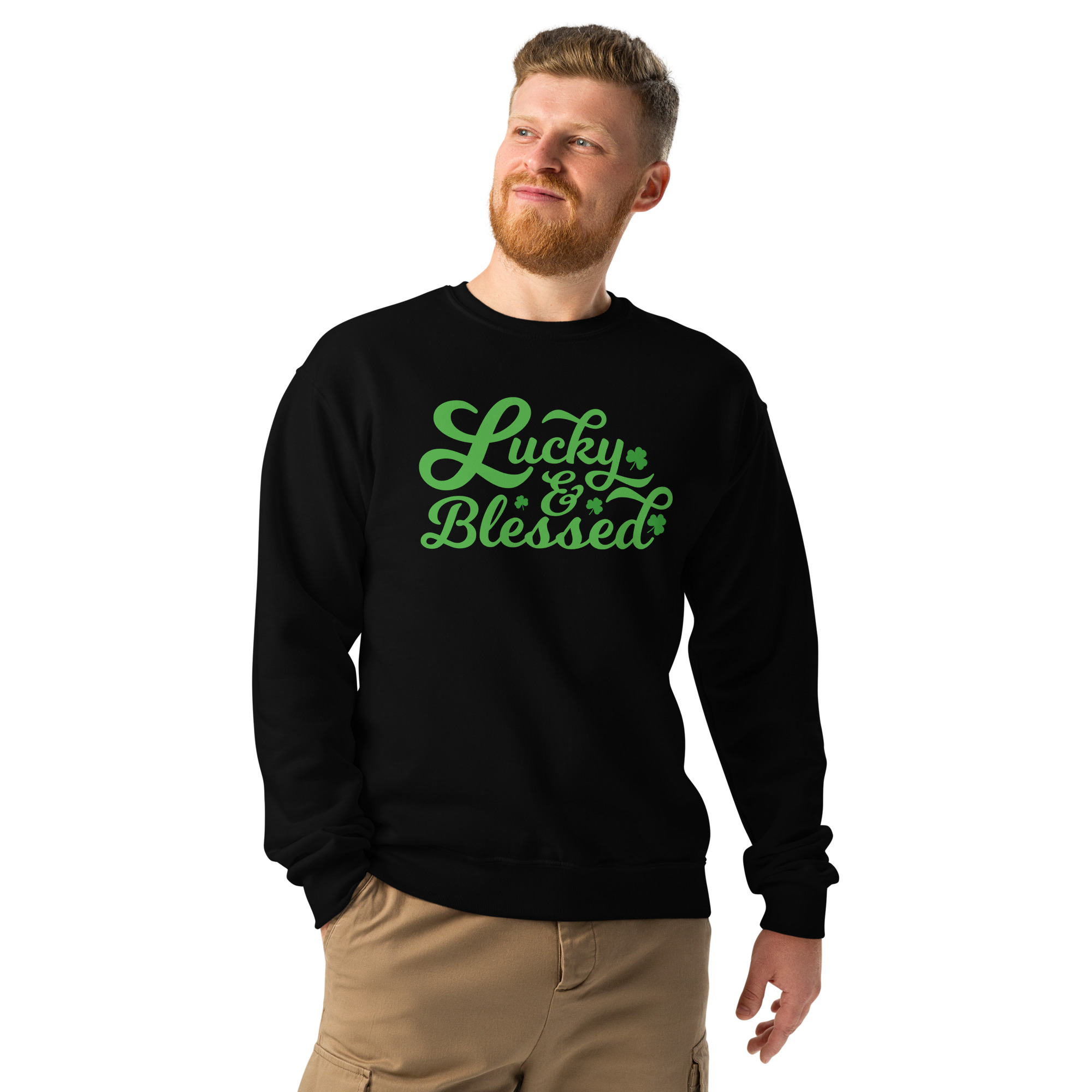 Lucky and blessed,St Patrick's Day Crew neck sweatshirt,Shamrock,st patricks day outfit,st patricks day shirts,happy st patricks day,Chillin’ with my gnomies,Shamrockin’ with my gnomies,Let the Shenanigans Begin,Shenanigans with my gnomies,Love Heart clover,Not Lucky just blessed,Unicorn clover face,Shenanigans coordinator,0% Irish 100% drunk,Cheers and F*ckers,Irish and gaming,I’m the drunkest,Leopard print clover,Let’s get lucked up