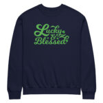Lucky and blessed,St Patrick's Day Crew neck sweatshirt,Shamrock,st patricks day outfit,st patricks day shirts,happy st patricks day,Chillin’ with my gnomies,Shamrockin’ with my gnomies,Let the Shenanigans Begin,Shenanigans with my gnomies,Love Heart clover,Not Lucky just blessed,Unicorn clover face,Shenanigans coordinator,0% Irish 100% drunk,Cheers and F*ckers,Irish and gaming,I’m the drunkest,Leopard print clover,Let’s get lucked up