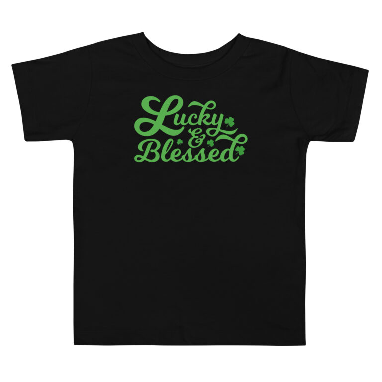 Lucky and blessed, St Patrick's Day Toddler Short Sleeve Tee