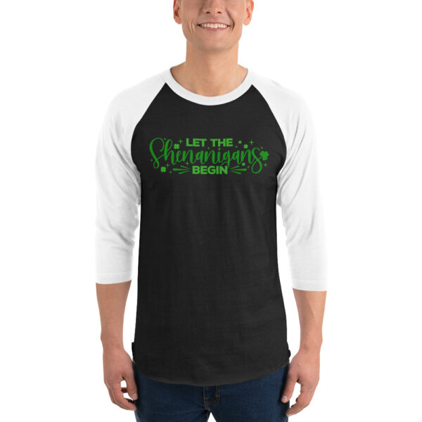 St. Patrick's Day 3/4 sleeve raglan shirt