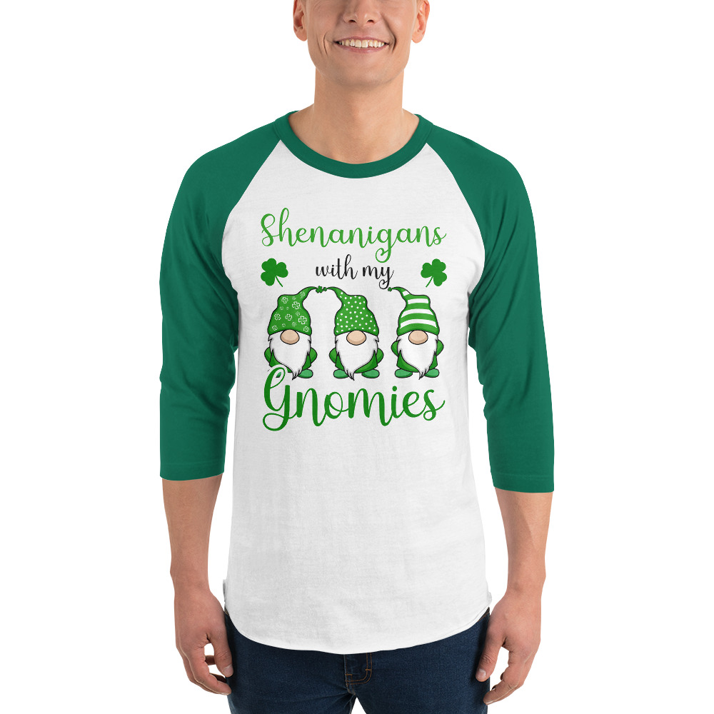 st patrick's day parade,st patricks day activities,st patricks day clover,leprechaun t-shirt,st patricks day party shirt,Shamrock,st. patrick's day sweatshirt,st patricks day outfit,st patricks day shirts,happy st patricks day,st patricks day shirt,Chillin’ with my gnomies,Shamrockin’ with my gnomies,Let the Shenanigans Begin,Lucky and blessed,Shenanigans with my gnomies,Love Heart clover,Not Lucky just blessed,St Patrick's Day 3/4 sleeve raglan shirt