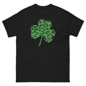 Leopard skin pattern clover, St. Patrick's Day Unisex classic tee