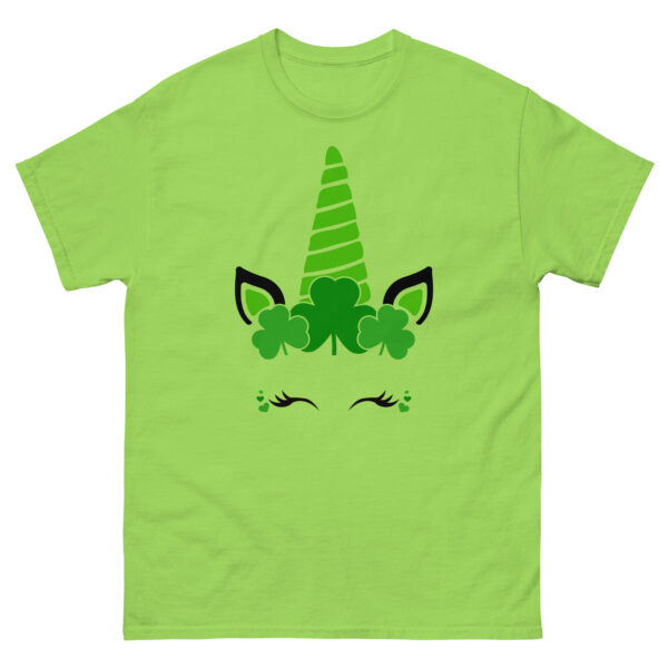 Unicorn clover face, St. Patrick's Day, Unisex tee