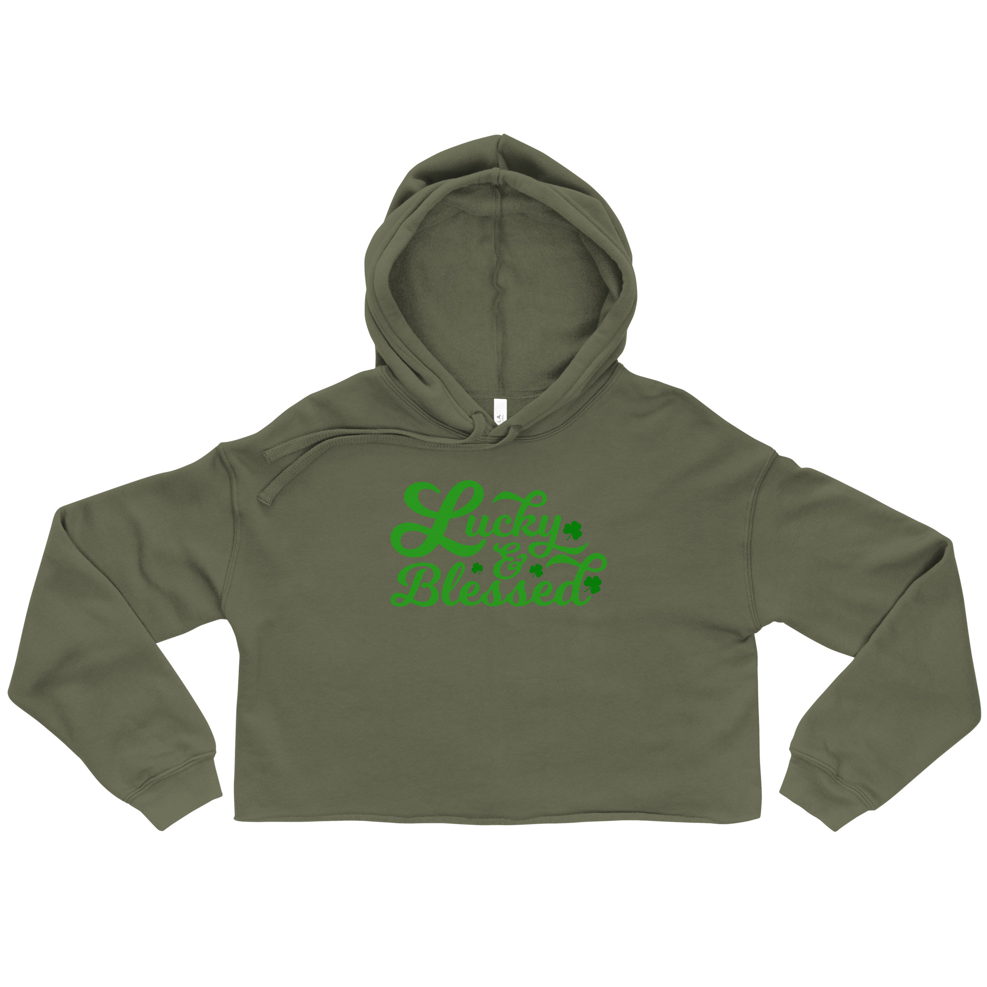 st patrick's day crop hoodie
