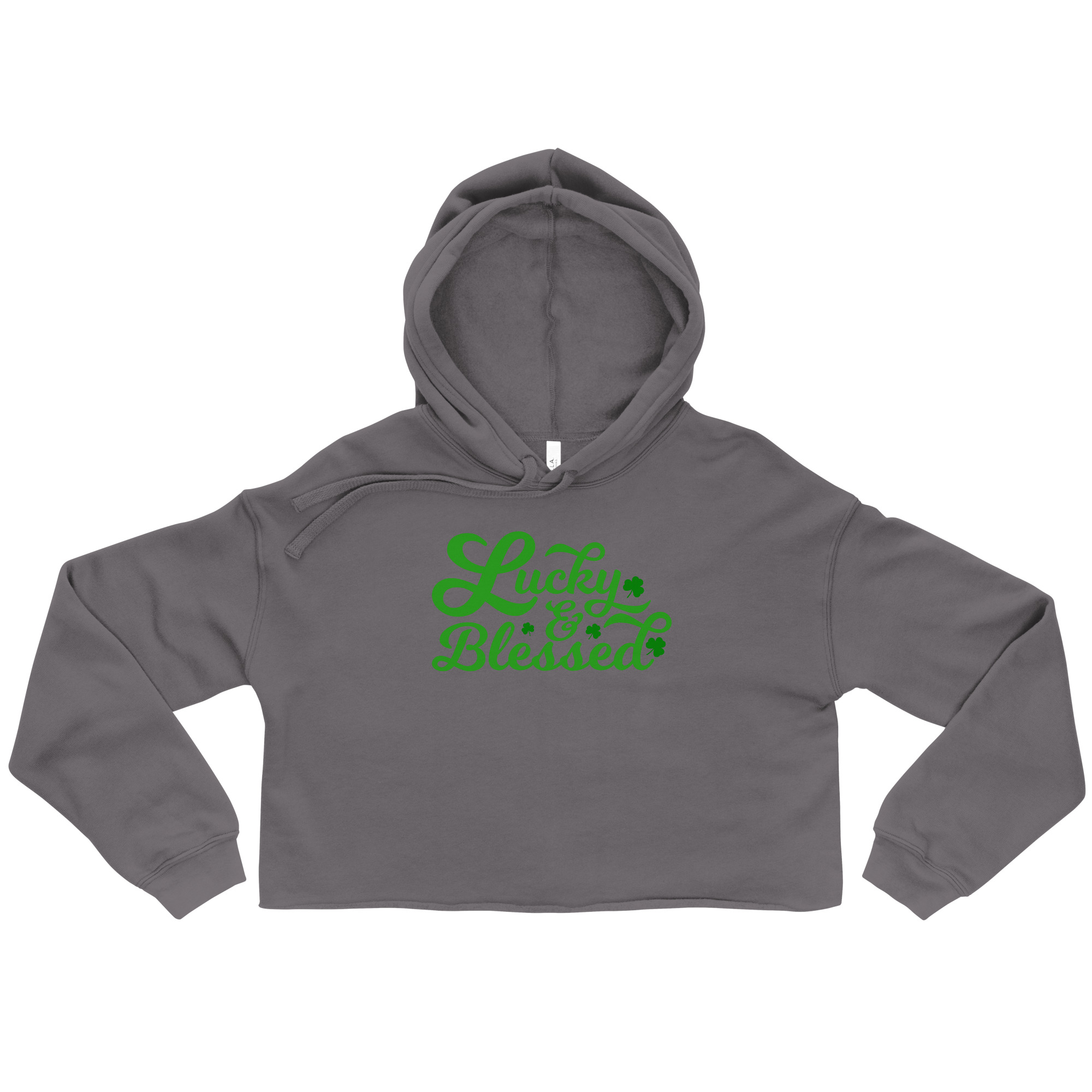 st patrick's day crop hoodie