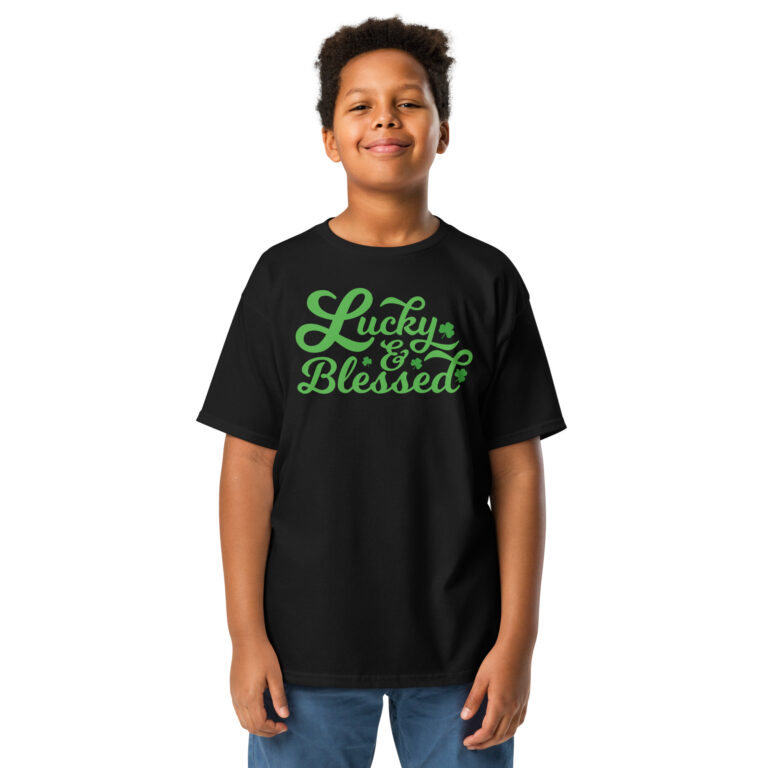 Lucky and blessed, St Patrick's Day Youth classic tee