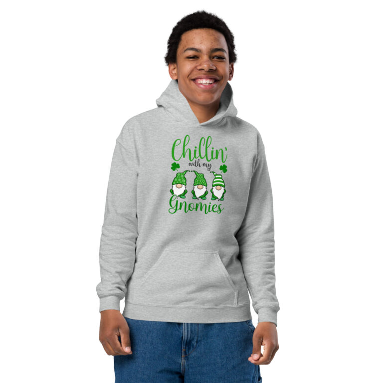 St. Patrick’s Day – Chillin’ with my gnomies | Youth heavy blend hoodie